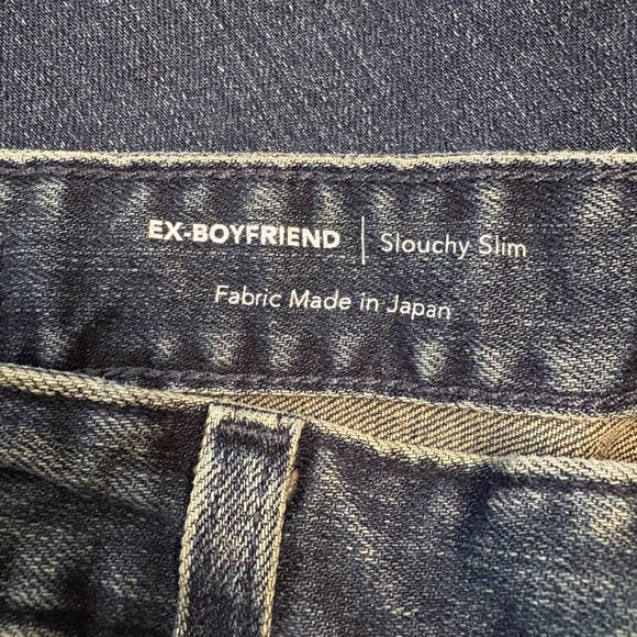 AG Adriano Goldschmied Ex Boyfriend Slouchy Slim Crop Blue Denim Jeans Size 28 - Picture 8 of 13